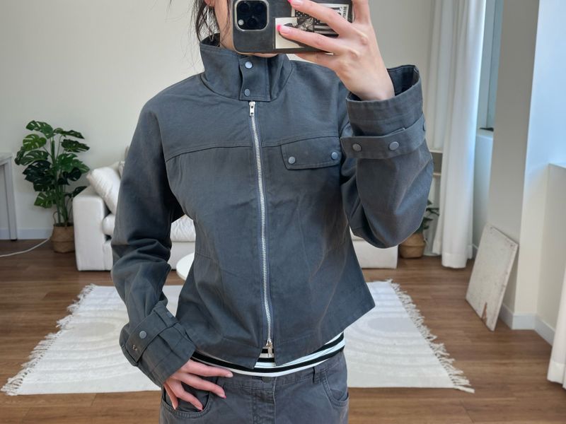 utility strap cotton jacket