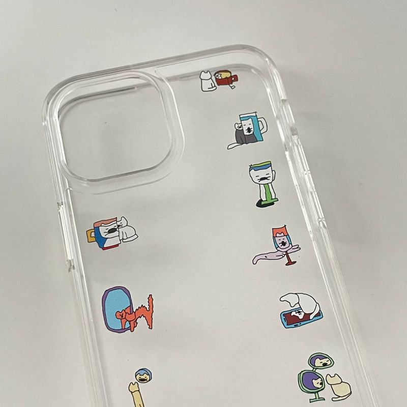 Color Deformed Cats phone case