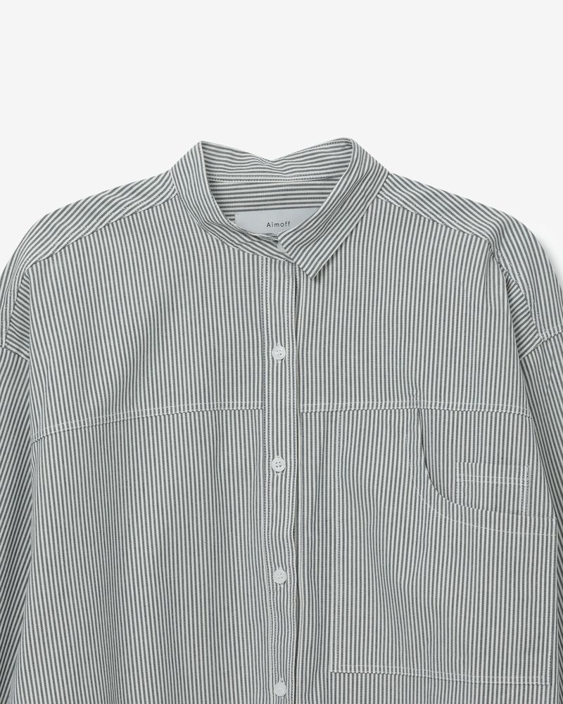 Oxpord drop tie shirts [stripe NAVY]