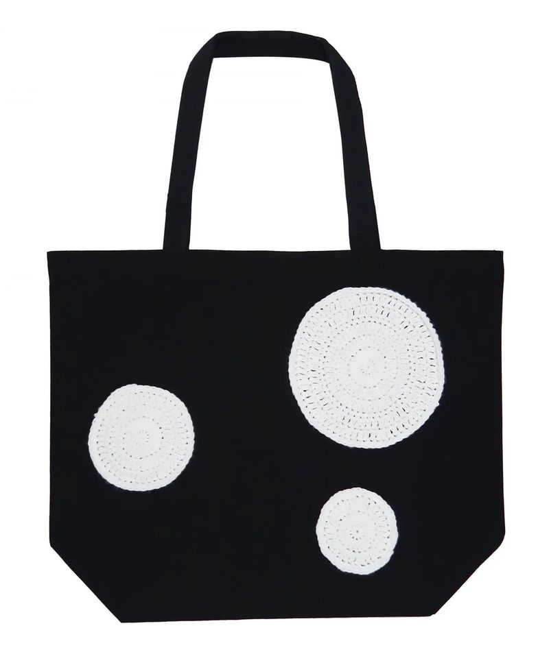 【MADE】ドットポケットバッグ‐ブラックL