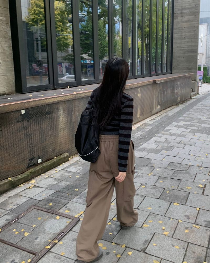 (Unisex) Snap cargo pants