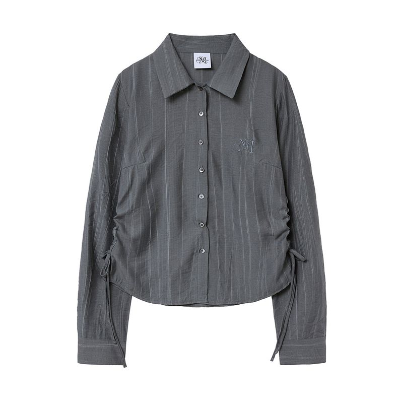 MIDNIGHT MOVE（ミッドナイトムーブ）の「td strap shirt (dark grey)（Tops）」