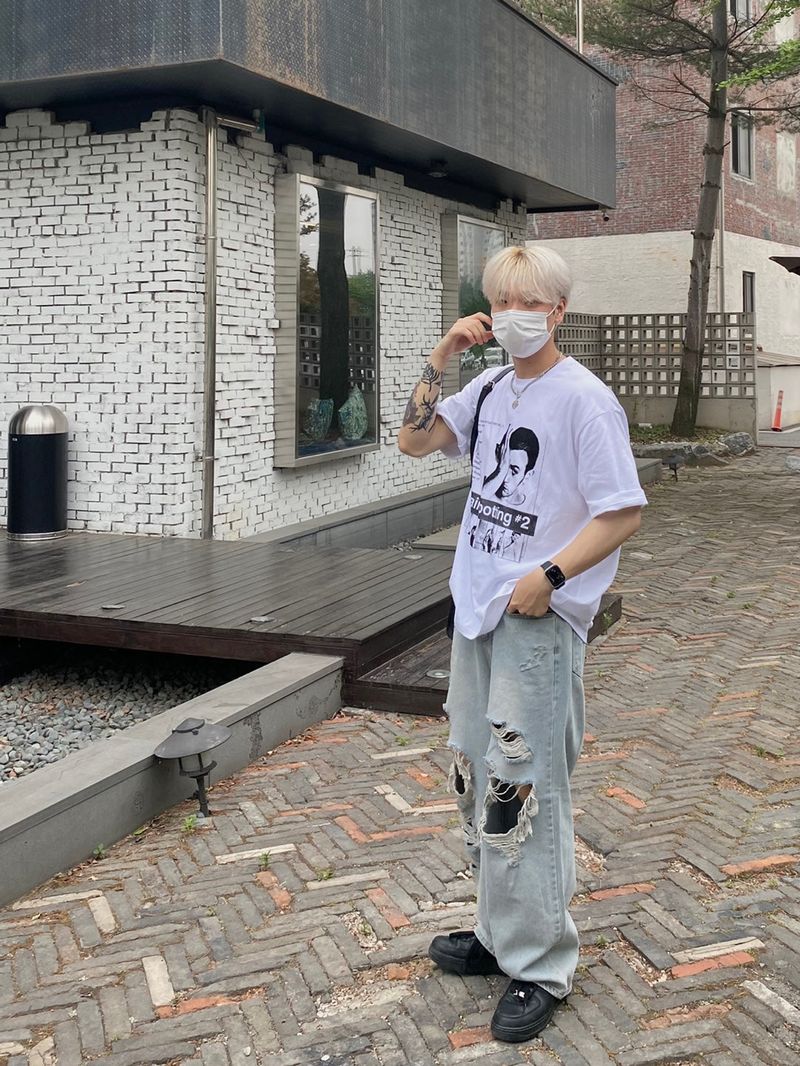 Train Na-dyeing short sleeve tee 2C