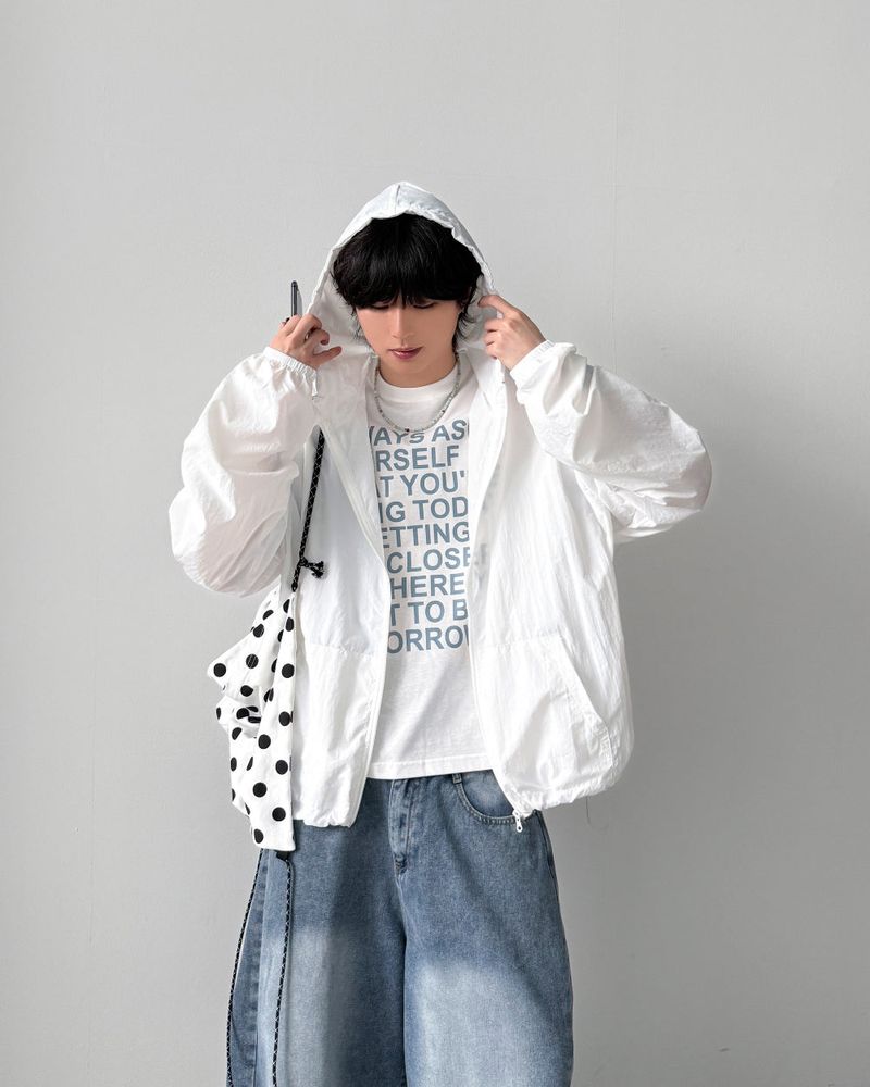 Peeling Dot Hood Bag