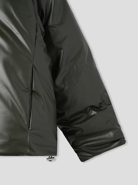 Touk glossy puffer hood padding