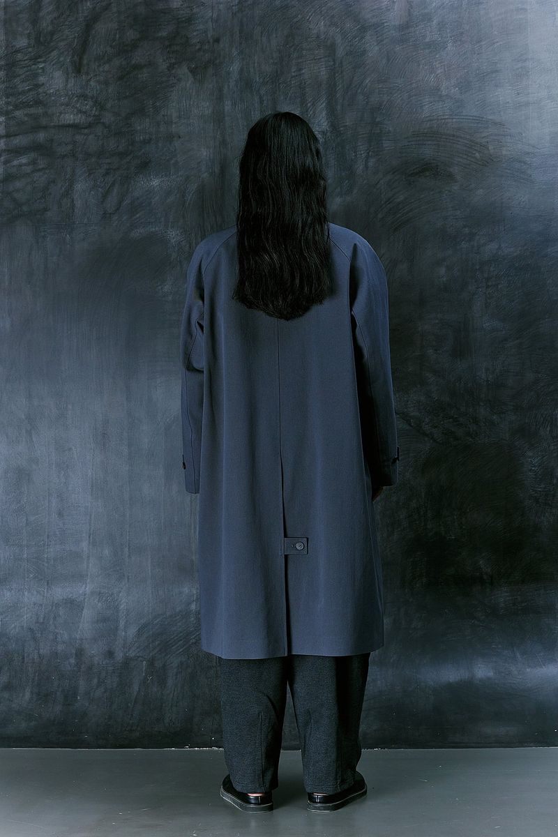 EARTH COTTON BALMACAAN COAT (Charcoal)