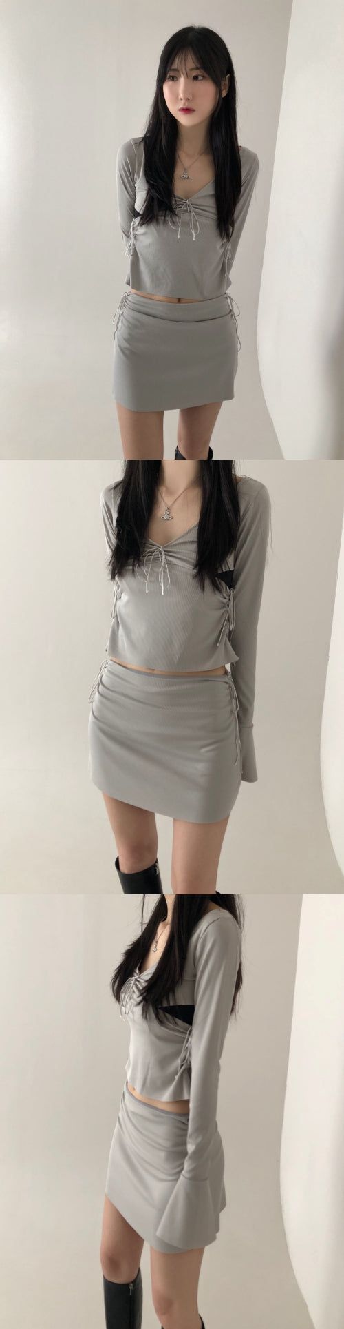 Perry Strap Shirring T (2color)