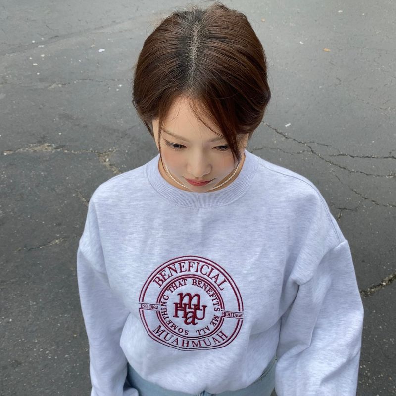 [2TYPE] STITCH CROP SWEAT SHIRTS