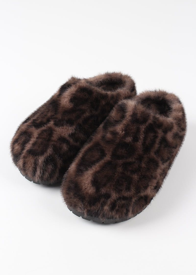 eon(イオエン)の「LEOPARD FUR SLIPPERS(Shoes)」