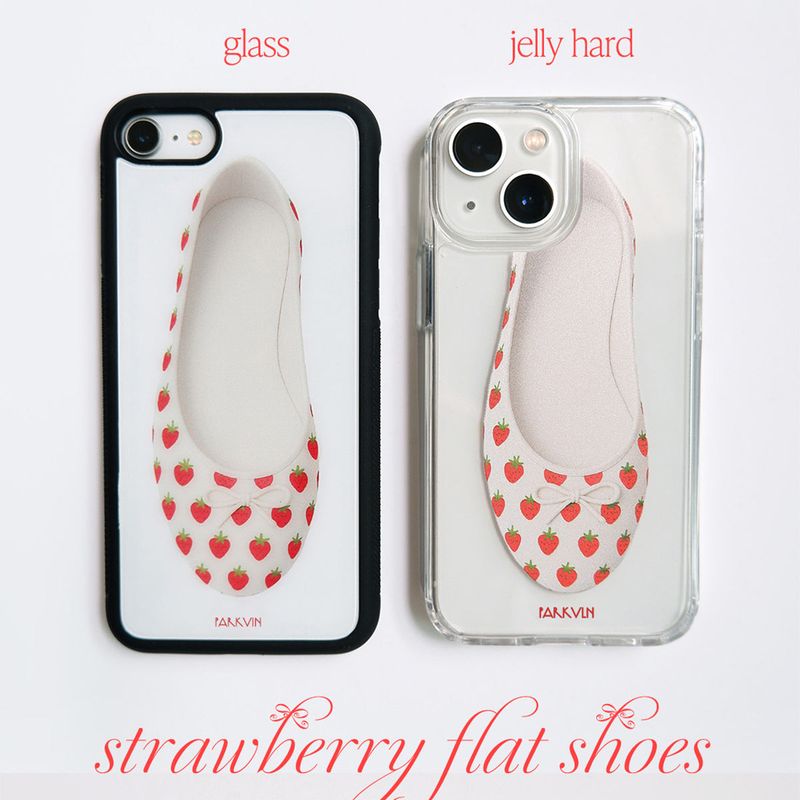 [Glass] strawberry shoes case 