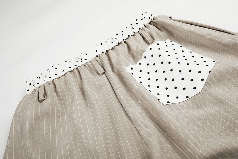 Olive Vintage Stripe Wide Pants
