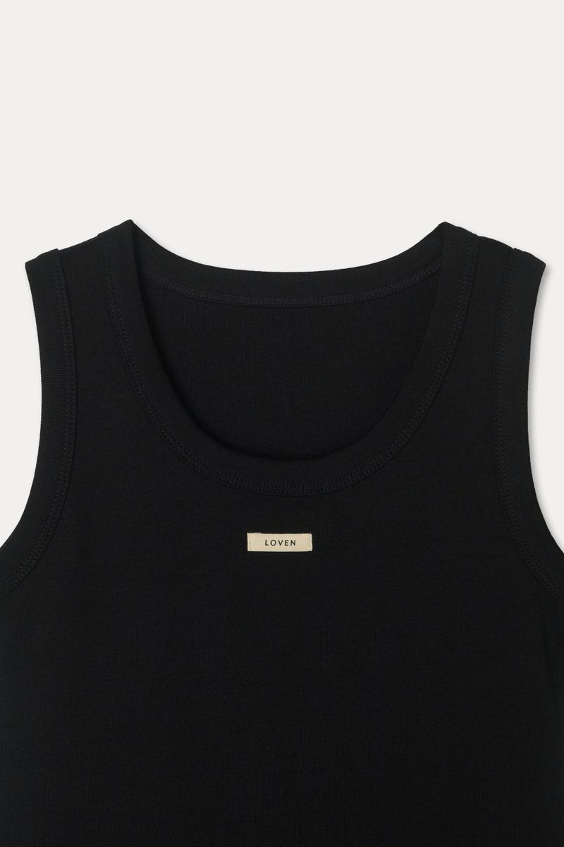 Cotton Label Sleeveless_Black