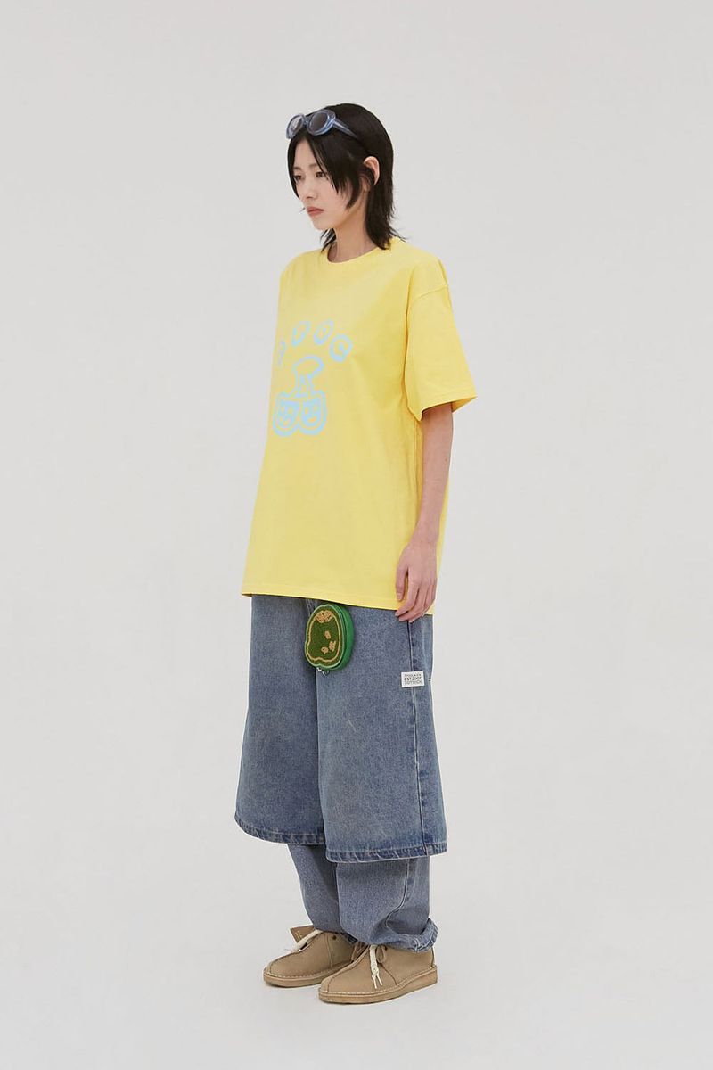 Cherry Bear Tee_Canary