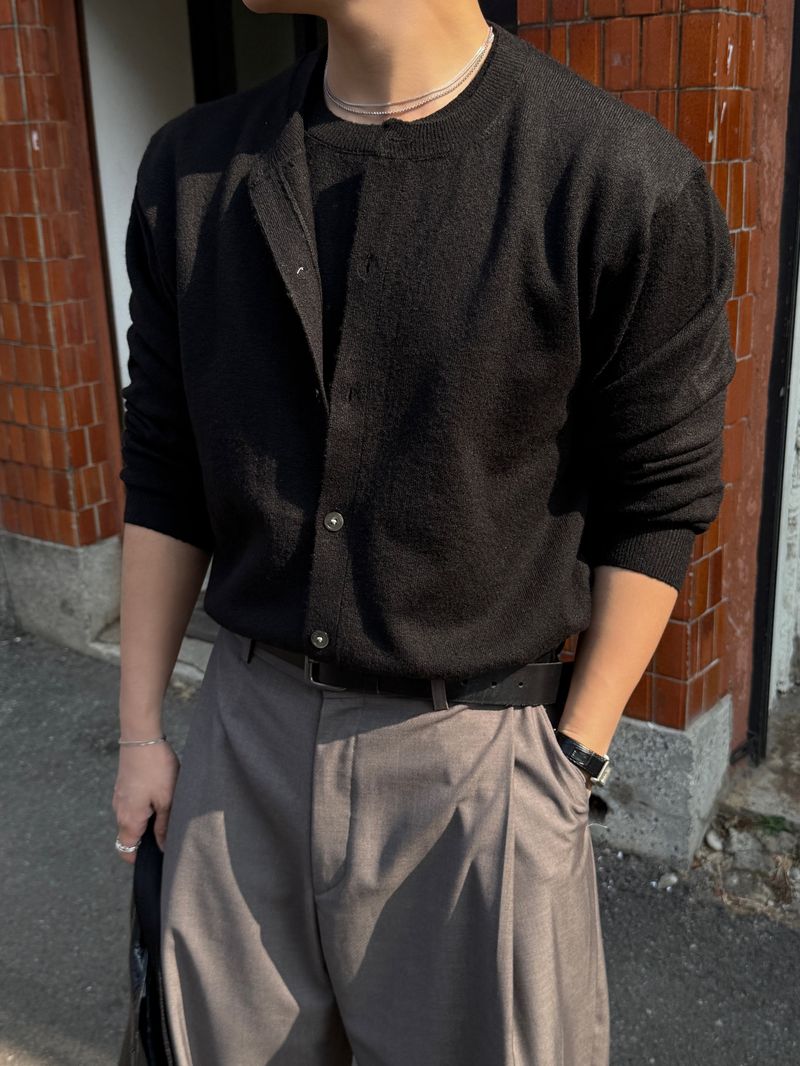 Doom knit layered cardigan