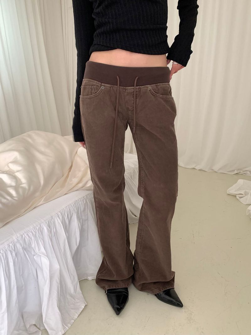 MUZESEOUL（ミューズソウル）の「Couduroy banding boots cut pants(2color)（Pants）」