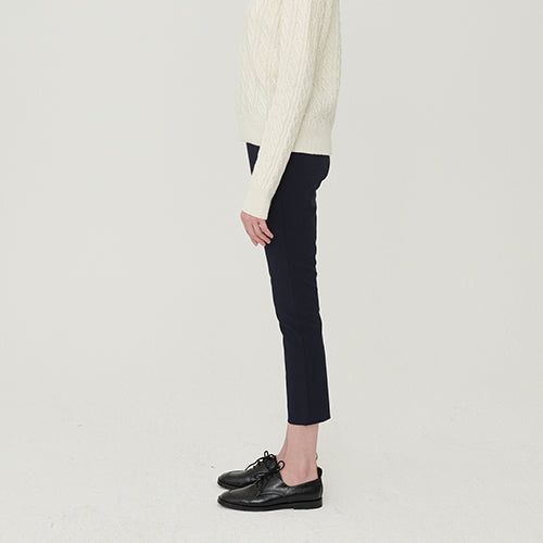 WAIST BANDING SLIM PANTS