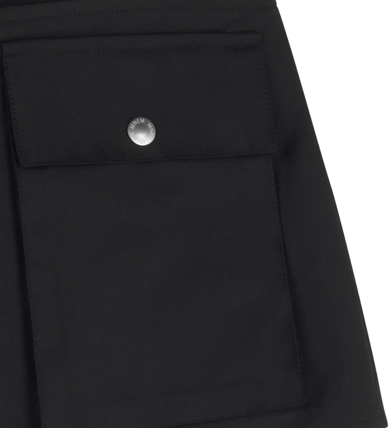 [mnem] card pocket wrap belt (black)
