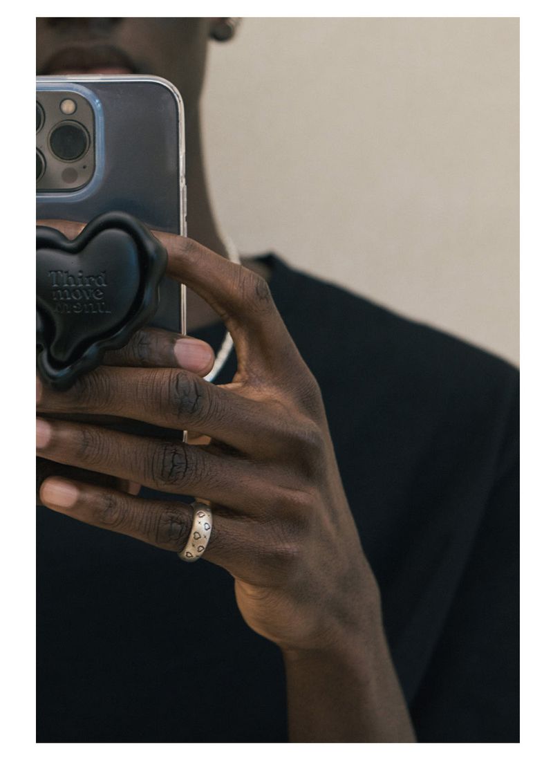  Heart Symbol Ring (Antique Silver, Matte) [SIZE.2]
