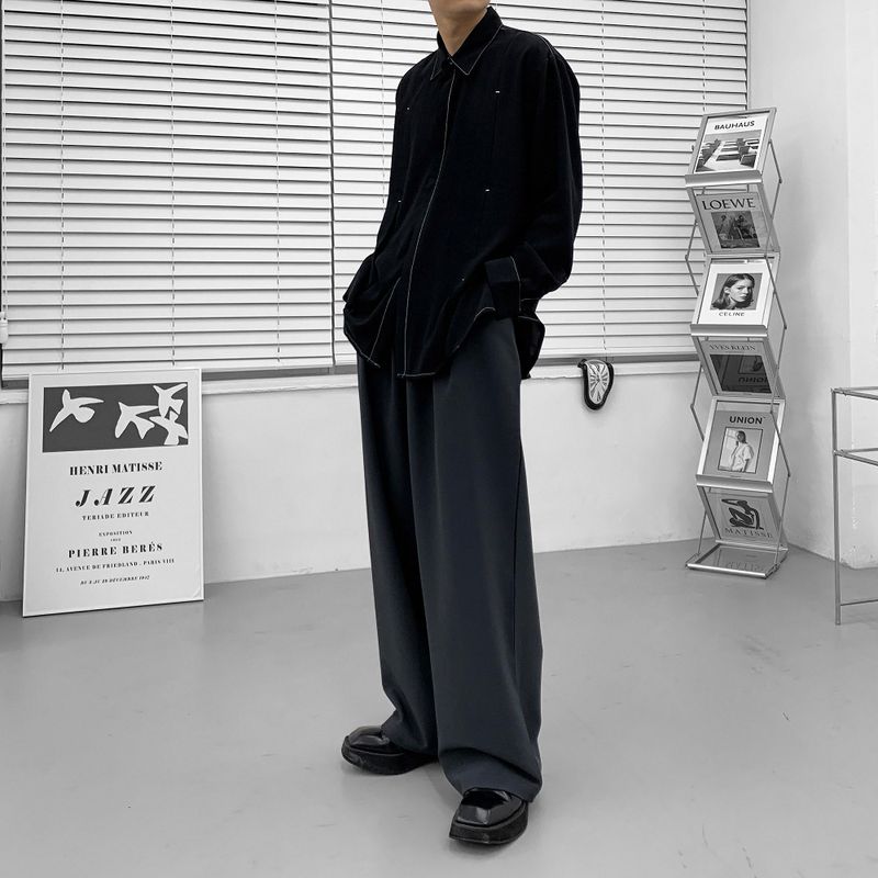 MN Stitch Pleated Shirt (2 colors)