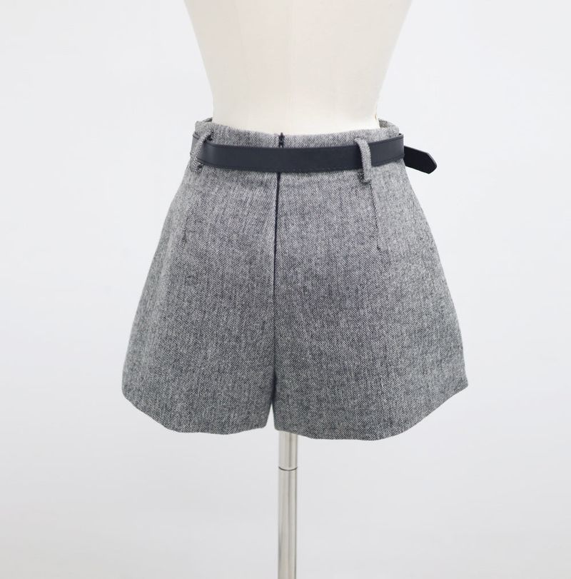 Tully Wool Blend Shorts (Belt Set)