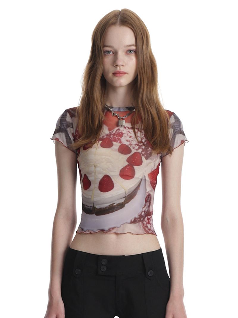 CLUT STUDIO(クラットスタジオ)の「0 4 strawberry mesh top(Tops)」