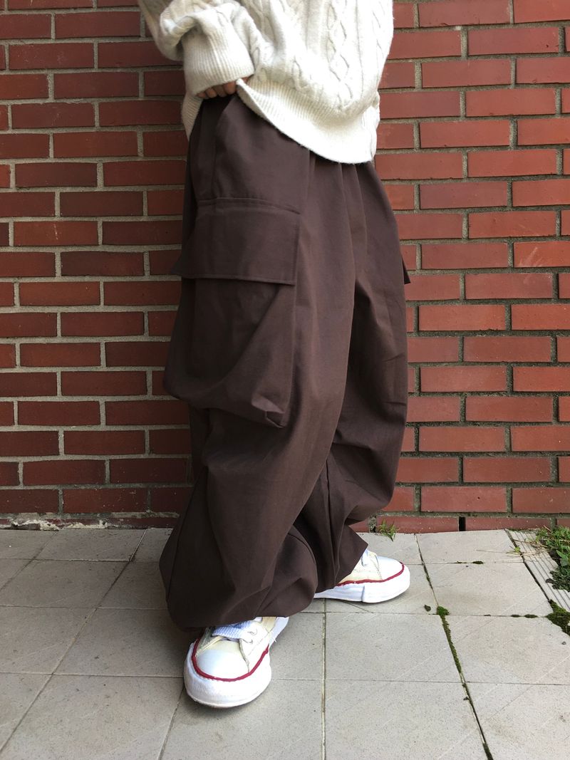 Leak Cotton Big Cargo Pants 3C