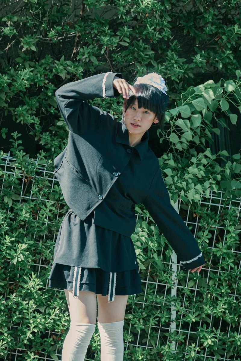 gater tiered skirt(black)