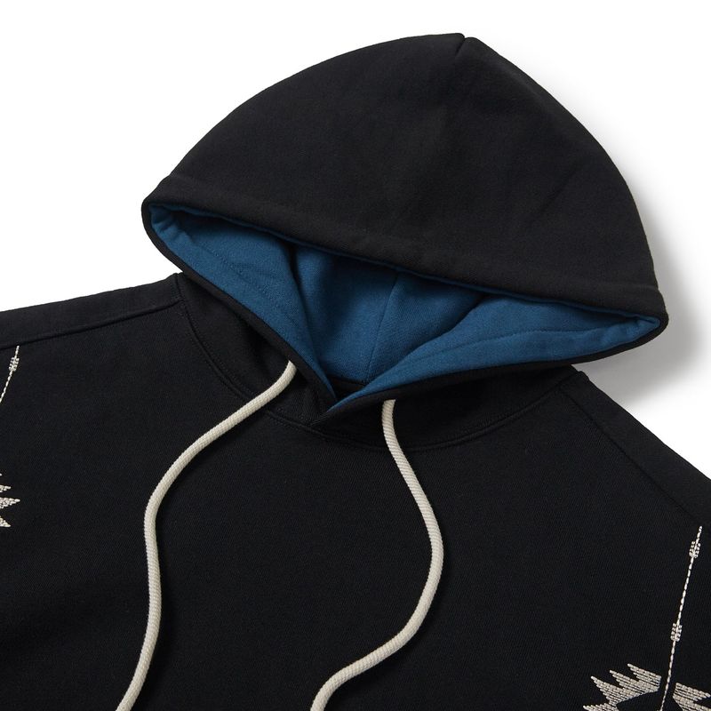 Chimayo stitch hoodie / Black