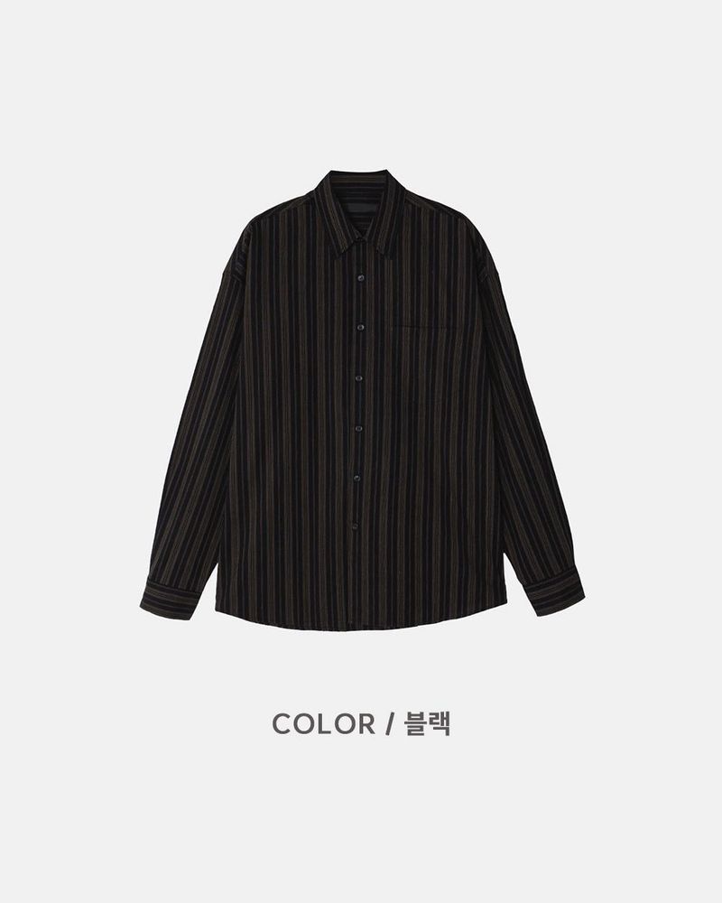 Linear Stripe Over Shirt