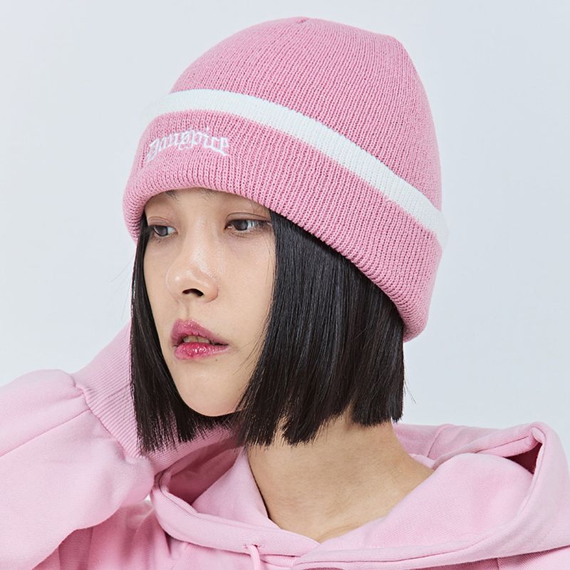 Jacquard Beanie Pink