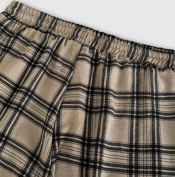 Kuiper Turkic Check Pattern Wide Fit Pants