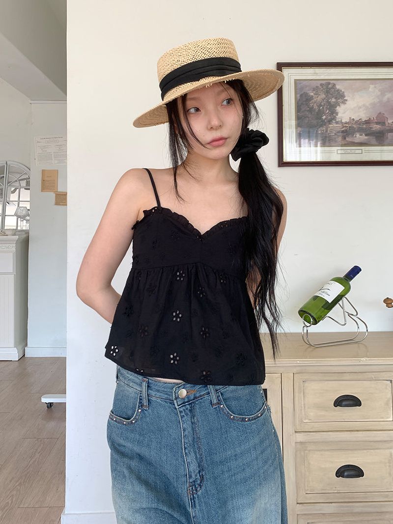 STUD BALLOON WIDE JEANS