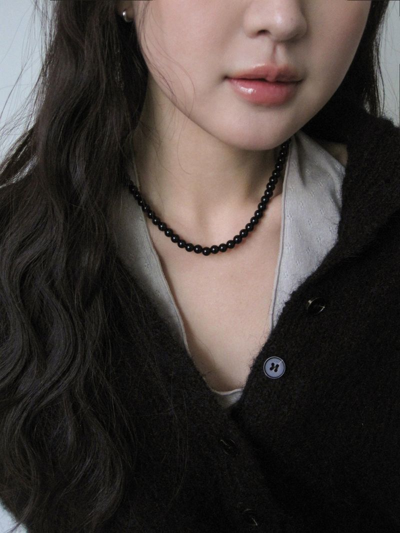 dungeureon（ドゥングロン）の「[925 Silver] オニキスネックレス (3 size)（アクセサリー）」