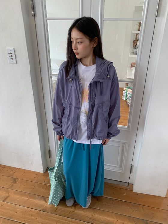 Chiyu Basic Color Banding Long Skirt