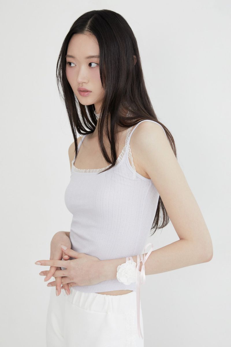 Frill lace Sleeveless (BLUE)
