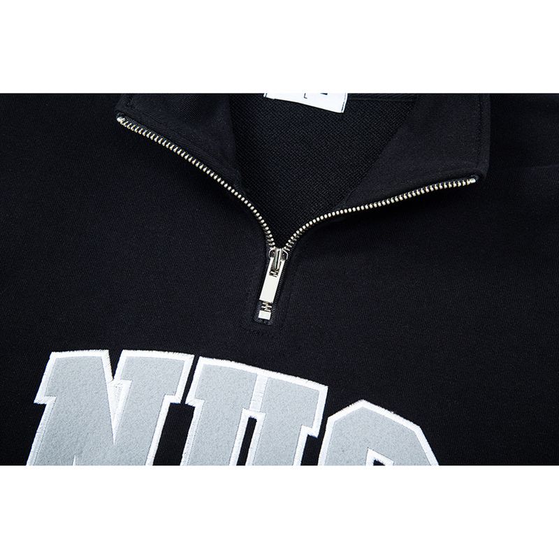 Huke x Nus. ハーフジップアップ(BLACK)