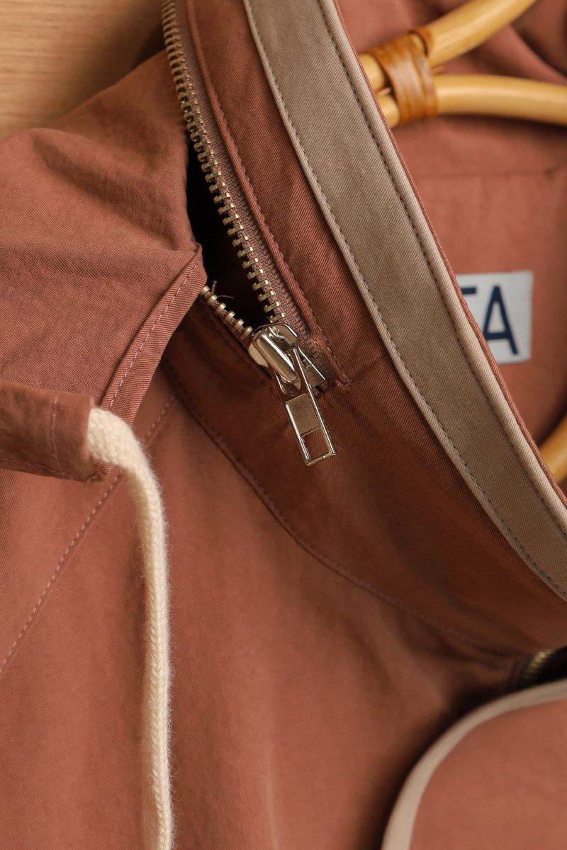 SQUARE UTILITY JUMPER-BROWN
