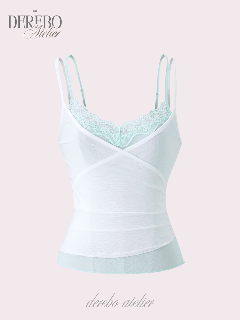 Mash Lace Wrap Layered Sleeveless T-shirt