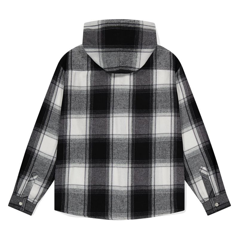 HOODED OMBRE CHECK SHIRT