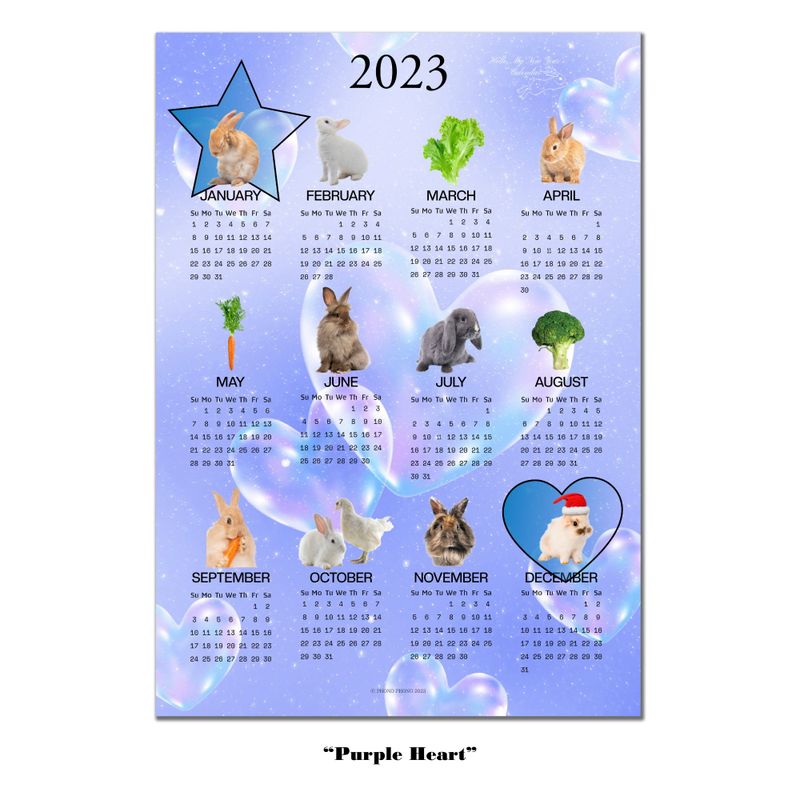 2023 RABBIT CALENDAR POSTER