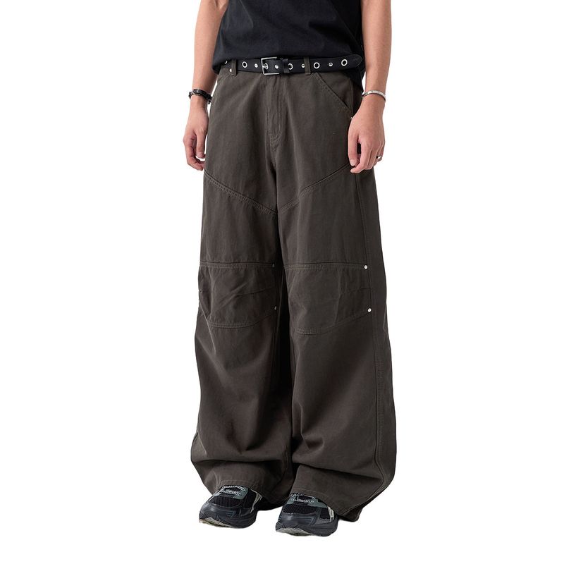 ODDSTUDIO（オッドスタジオ）の「Rivet Parachute Wide Cotton Pants - KHAKI BROWN（Pants）」