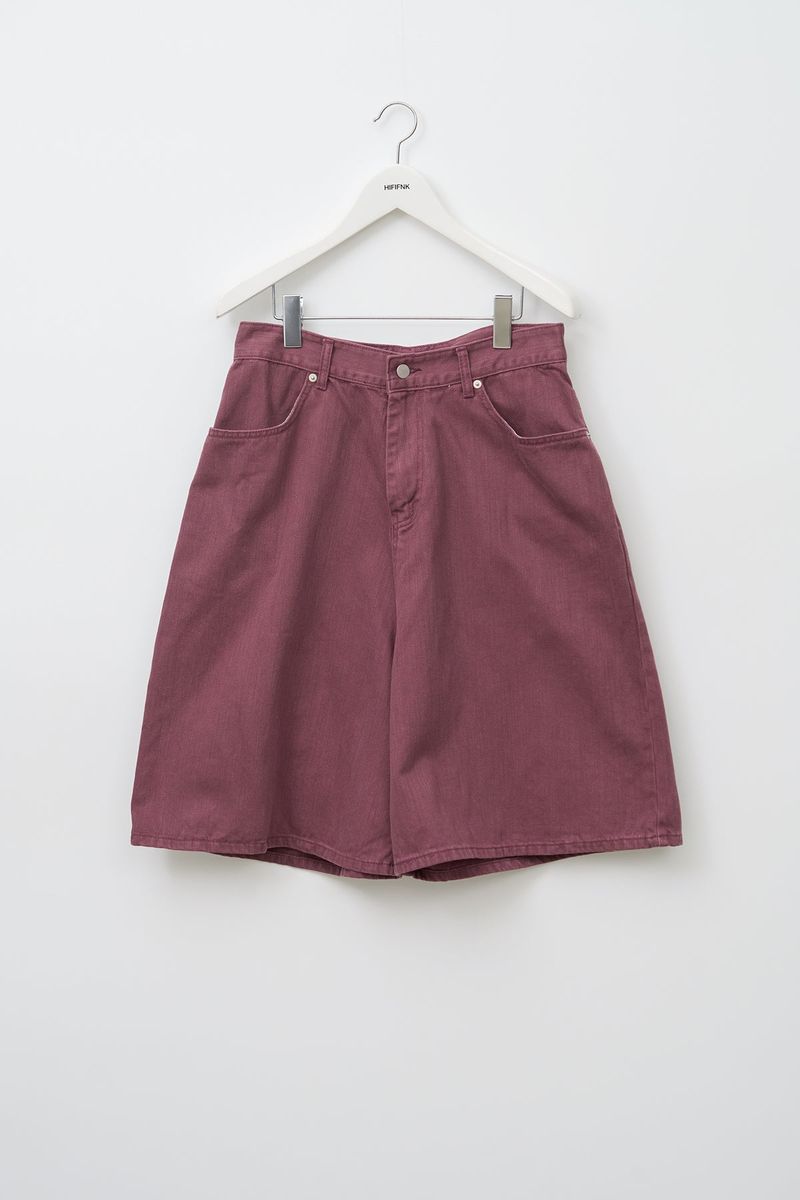 Tar Dyeing Bermuda Denim (2color)