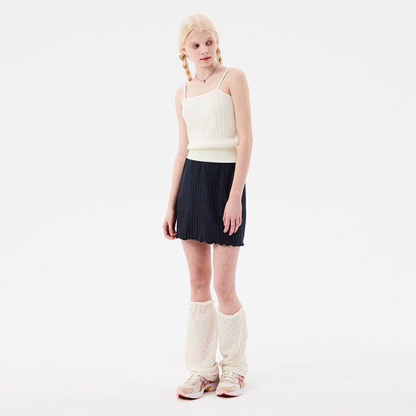 KIRSH（キルシー）の「SMALL CHERRY POPPLE KNIT SKIRT [NAVY]（Skirts）」
