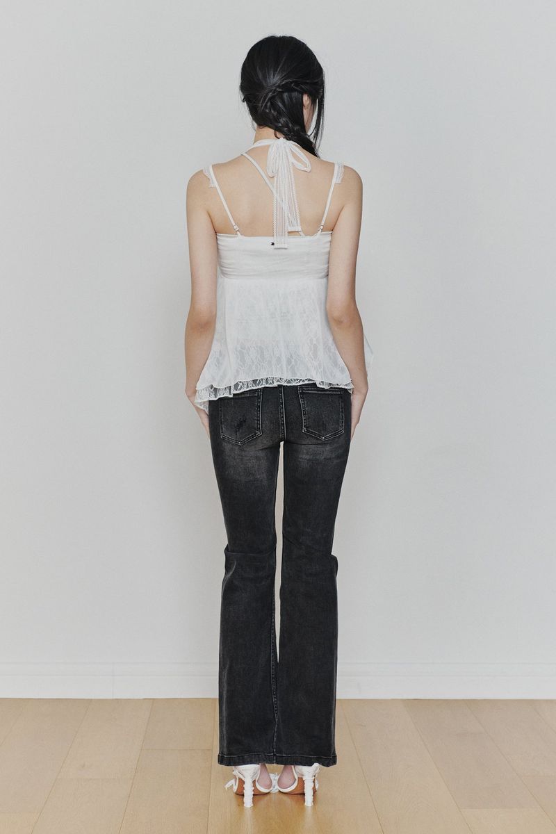 ROSE SHIRRING TOP white