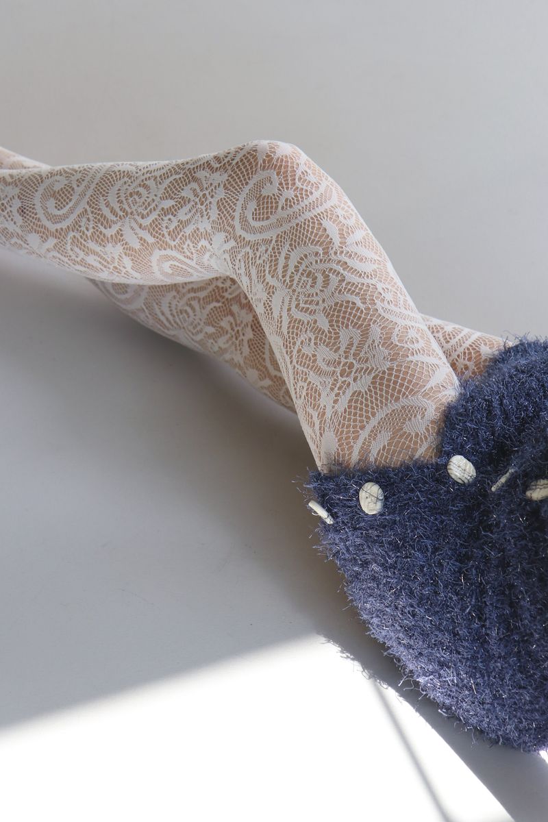 flower lace mesh tights