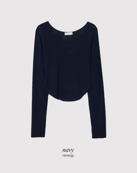 Basic U-neck Slim Long Sleeve T-shirt (5color)