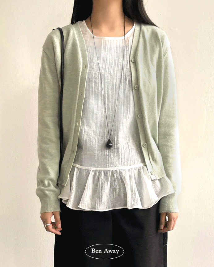 Ben Away（ベンアウェイ）の「ケリーカシミアVネックルーズフィットカーディガン12C（トップス）」