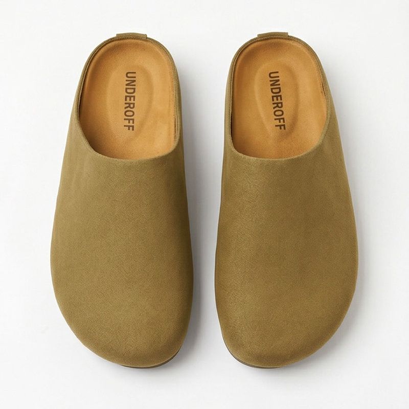 Suede Clogs Light Brown