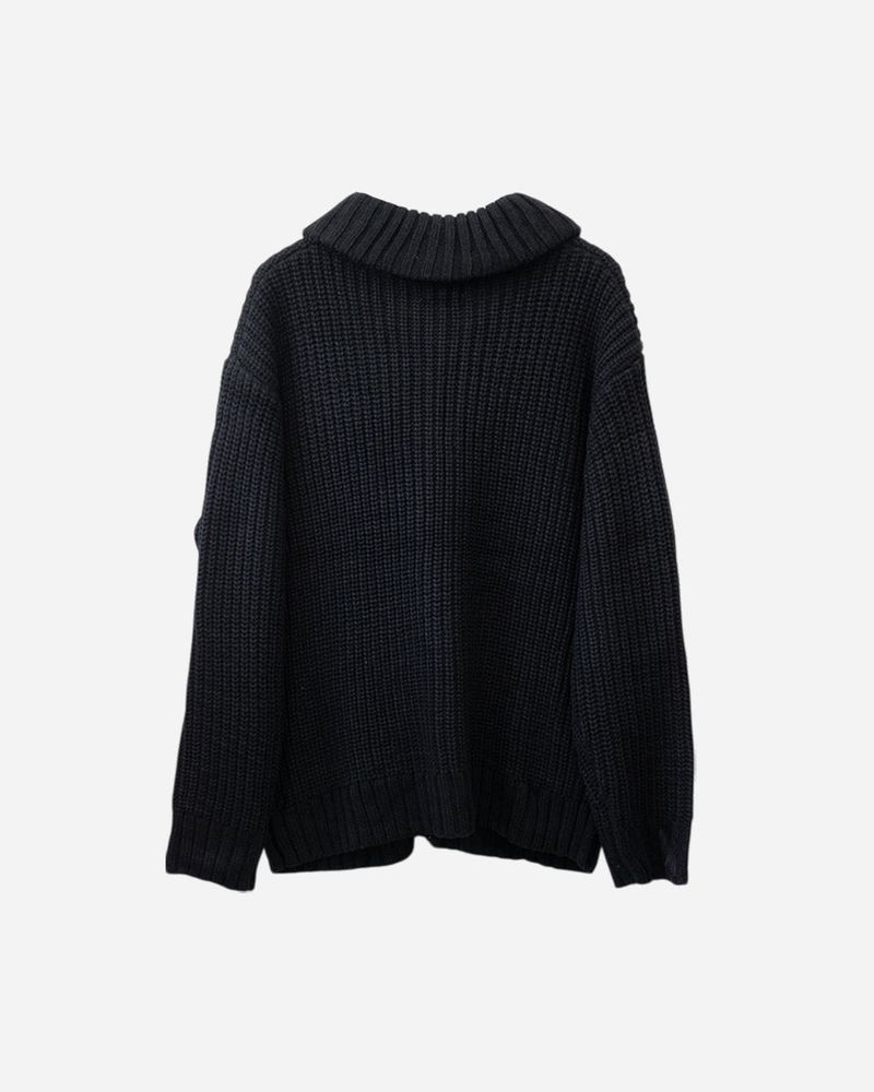 Rebel Shawl Collar Knit Zip-Up