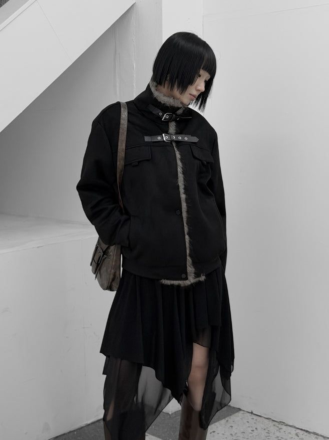 Recho Adjust Fur Suede Jacket